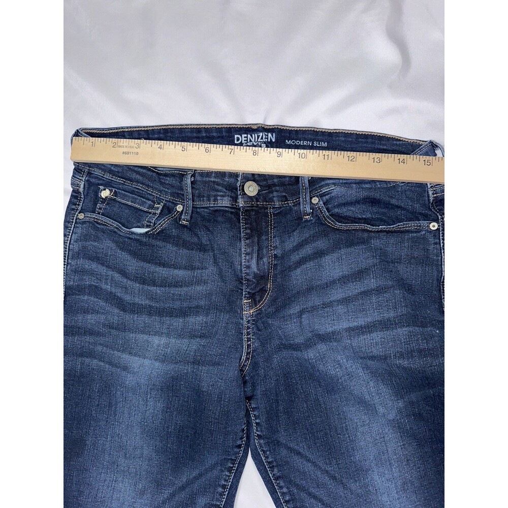 DENIZEN from Levi's Women’s Blue Dark Wash Slim Skinny Stretch Denim Jeans - Picture 4 of 8